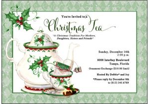 Christmas Tea Party Invitation Wording Holiday Tea Invitation Christmas Tea by Adorableinvitations