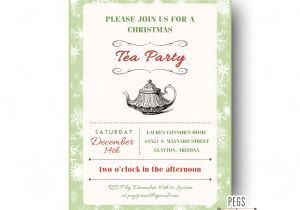 Christmas Tea Party Invitations Free Christmas Tea Party Invitation Printable Holiday Tea Party