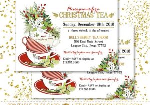 Christmas Tea Party Invitations Free Printable Christmas Tea Party Invitation Christmas Dinner