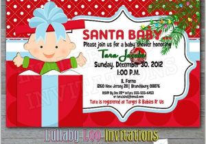 Christmas themed Baby Shower Invitations Christmas Baby Shower Invitations Product No 307 Santa