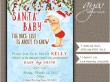 Christmas themed Baby Shower Invitations Santa Baby Shower Invitation Boy Christmas Baby Shower
