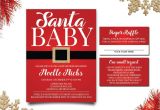 Christmas themed Baby Shower Invitations Winter Baby Shower Invitations Santa Baby Baby Shower