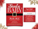 Christmas themed Baby Shower Invitations Winter Baby Shower Invitations Santa Baby Baby Shower