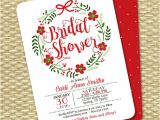 Christmas themed Bridal Shower Invitations Christmas Bridal Shower Invitation Holiday Bridal Shower