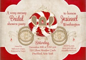 Christmas themed Wedding Shower Invitations Fairytale Christmas Bride Shower Invitation Sweet Santa