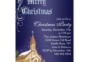 Church Christmas Party Invitation Blue White Church Christmas Party Invite 4 5 Quot X 6 25