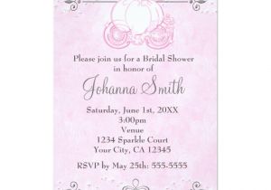 Cinderella Carriage Bridal Shower Invitations Cinderella Carriage Pink Bridal Shower Invitation