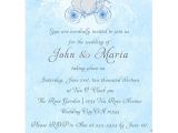 Cinderella Carriage Bridal Shower Invitations Royal Princess Carriage Blue Sparkle Wedding Birthday
