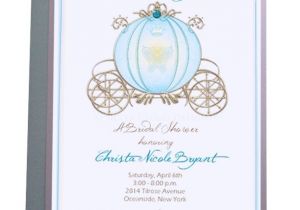 Cinderella themed Bridal Shower Invitations Bridal Shower Invitations with Rhinestone Stagecoach and