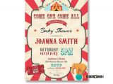 Circus themed Baby Shower Invitations Circus Baby Shower Invitation Printable Circus