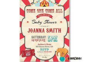 Circus themed Baby Shower Invitations Circus Baby Shower Invitation Printable Circus