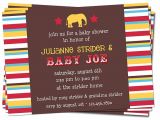 Circus themed Baby Shower Invitations Circus themed Baby Shower Invitation