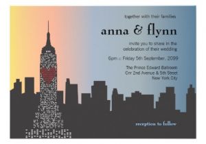 Cityscape Wedding Invitations New York City Skyline Cityscape Wedding Invitation 5 Quot X 7