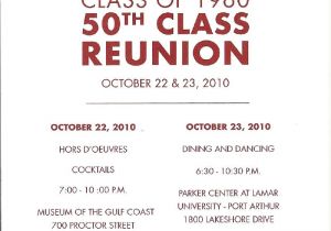Class Party Invitation Template 50th Class Reunion Invitations