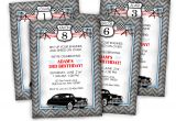 Classic Car Party Invitations Classic Car Birthday Party Darling Doodles