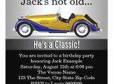 Classic Car Party Invitations Mans Classic Car Birthday Party Invitation Zazzle