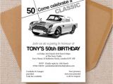 Classic Car Party Invitations Stylish Classic Car 50th Birthday Party Invitation From 1