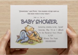 Classic Winnie the Pooh Baby Shower Invites Classic Winnie the Pooh Baby Shower Invitation Print Your