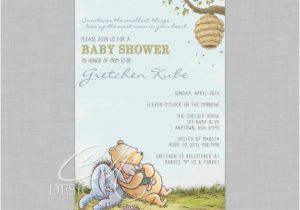 Classic Winnie the Pooh Baby Shower Invites Classic Winnie the Pooh Baby Shower Invite by