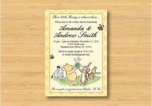 Classic Winnie the Pooh Baby Shower Invites Items Similar to Classic Winnie the Pooh Baby Shower