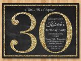 Classy 30th Birthday Invitation Wording 30th Birthday Invitation Gold Glitter Birthday Party