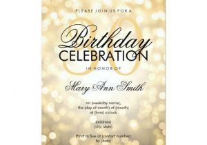 Classy 30th Birthday Invitation Wording Elegant 30th Birthday Party Gold Glitter Lights 5×7 Paper