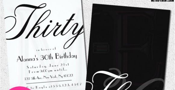 Classy 30th Birthday Invitations Classy 30th Birthday Invitations by Metro Designs Graphic