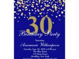 Classy 30th Birthday Invitations Elegant 30th Birthday Invitation Gold Confetti