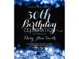 Classy 30th Birthday Invitations Elegant 30th Birthday Party Blue Sparkling Lights 5×7