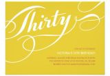 Classy 30th Birthday Invitations Yellow Elegant 30th Birthday Invitations 14 Cm X 19 Cm