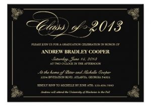Classy Graduation Invitations Classy Elegant Black 2013 Graduation Invite Zazzle