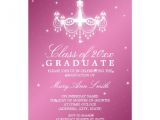 Classy Graduation Invitations Elegant Graduation Party Classy Chandelier Pink Custom