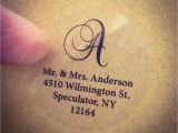 Clear Labels On Wedding Invitations Clear Script Monogram Address Labels for Wedding Invitation
