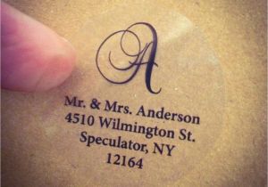 Clear Labels On Wedding Invitations Clear Script Monogram Address Labels for Wedding Invitation