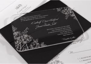 Clear Plastic Wedding Invitations Acrylic Wedding Invitations Blossom Design