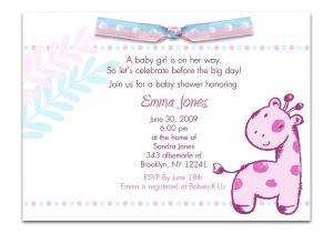 Clever Baby Shower Invite Wording Invitation for Baby Shower Fascinating Baby Girl Shower