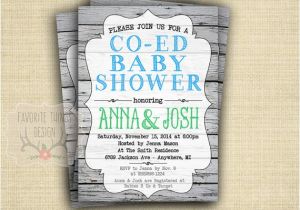Co-ed Baby Shower Invite Co Ed Baby Shower Invitation Coed Baby Shower Invite Green