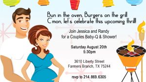 Co-ed Baby Shower Invites Retro Coed Baby Bbq Shower Invitation