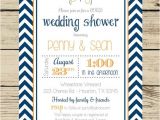 Co-ed Bridal Shower Invitation Wording Chevron Wedding Shower Invitation Couples Coed Bridal