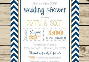 Co-ed Bridal Shower Invitations Chevron Wedding Shower Invitation Couples Coed Bridal