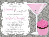 Cocktail Bridal Shower Invitation Wording Cupcakes and Cocktails Bridal Shower Invitation by Jcbabycakes