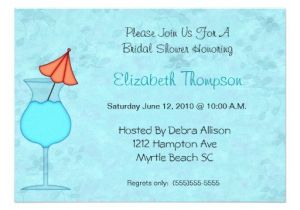 Cocktail Bridal Shower Invitations Cocktail Bridal Shower Invitation