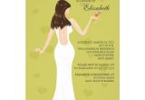 Cocktail Bridal Shower Invitations Cocktail Bride Bridal Shower Invitation Chartreuse