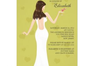 Cocktail Bridal Shower Invitations Cocktail Bride Bridal Shower Invitation Chartreuse