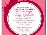 Cocktail Bridal Shower Invitations Cupcakes and Cocktails Bridal Shower Invitation by