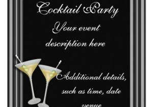 Cocktail Party Invitation Background Cocktail Party Invitation 13 Cm X 13 Cm Square Invitation