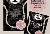 Coco Chanel Bridal Shower Invitations Custom Hand Drawn Coco Chanel Designer Bridal Shower