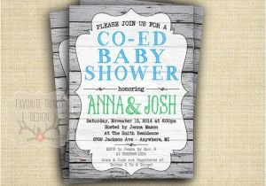 Coed Baby Shower Invites Wording Co Ed Baby Shower Invitation Coed Baby Shower Invite