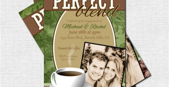 Coffee themed Bridal Shower Invitations Items Similar to Personalized Perfect Blend Coffee Bridal