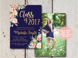 College Graduation Invitations 2018 Floral College Graduation Printable or Printed Invitation